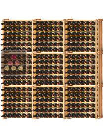 Lot de 9 casiers modulaires en hêtre massif pour 342 Bouteilles Ma Cave à Vin