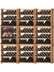 Lot de 9 casiers modulaires en hêtre massif pour 315 Bouteilles Ma Cave à Vin