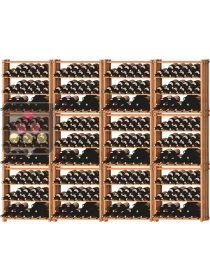 Lot de 12 casiers modulaires en hêtre massif pour 420 Bouteilles Ma Cave à Vin