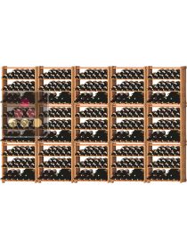 Lot de 15 casiers modulaires en hêtre massif pour 525 Bouteilles Ma Cave à Vin