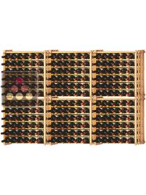 Lot de 6 casiers modulaires en hêtre massif pour 234 Bouteilles Ma Cave à Vin