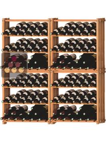 Lot de 4 casiers modulaires en hêtre massif pour 144 Bouteilles Ma Cave à Vin