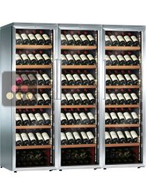 Combiné de 3 caves à vin mono-température de service ou de conservation CALICE