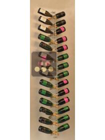 Porte-Bouteilles mural en plexiglas pour 20 bouteilles inclinées format Magnum (illumination LED optionnelle) SOBRIO