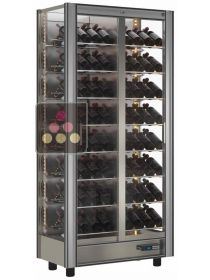 Vitrine réfrigérée modulaire de service ou de conservation des vins - 3 faces vitrées CALICE DESIGN