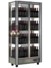 Vitrine réfrigérée modulaire de service ou de conservation des vins - 3 faces vitrées CALICE DESIGN