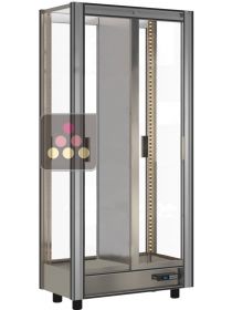 Vitrine réfrigérée modulaire de service ou de conservation des vins - 3 faces vitrées - Sans équipement CALICE DESIGN