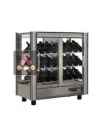 Vitrine réfrigérée modulaire de service ou de conservation des vins - 3 faces vitrées CALICE DESIGN