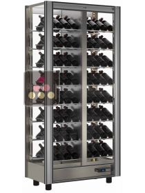 Vitrine réfrigérée modulaire de service ou de conservation des vins - 4 faces vitrées CALICE DESIGN