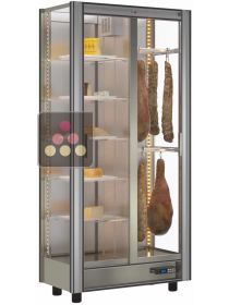 Vitrine réfrigérée modulaire de conservation des charcuteries et fromages - 3 faces vitrées - Sans habillage magnétique CALICE DESIGN