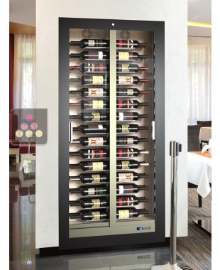 Vitrine à vin encastrable multi-températures - Usage pro - P36cm - Bouteilles horizontales CALICE DESIGN