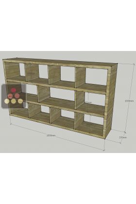 Fourniture d'un Lot de 2 meubles à poser pour niches pour cave climatisée