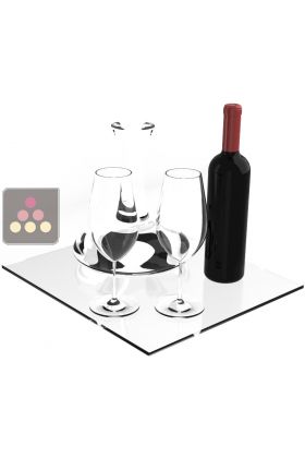 Étagère réglable en verre trempé pour vitrine Calice Design