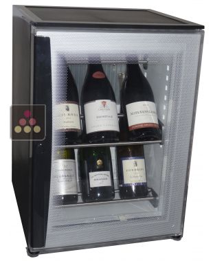 Mini-cave à vin 100% silencieuse pour 8 bouteilles à porte incolore WINEBAR