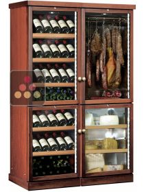 Combiné d'une cave à vin 2 températures, d'une cave à fromages et d'une cave à charcuteries CALICE