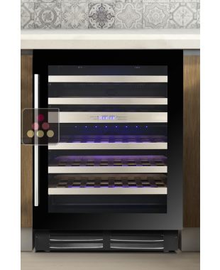 Cave à vin de service et de conservation 2 températures encastrable sous plan - Porte de 78cm LE CHAI