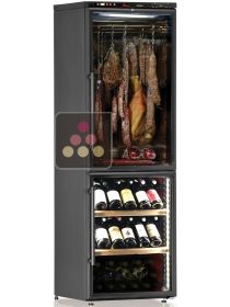Combiné d'une cave à vin de service et d'une cave à charcuterie CALICE