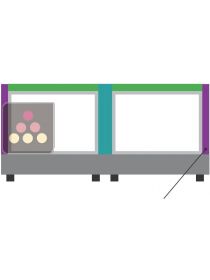 Habillage métallique magnétique petit modèle Calice Design modulaire - Montant vertical CALICE DESIGN