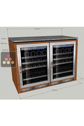 Cave à vin sur-mesure 1 température pour bateau