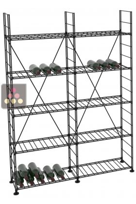 Rangements modulaires métalliques pour 308 bouteilles - H170cm