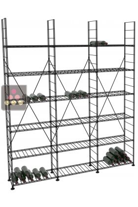 Rangements modulaires métalliques pour 594 bouteilles - H220cm