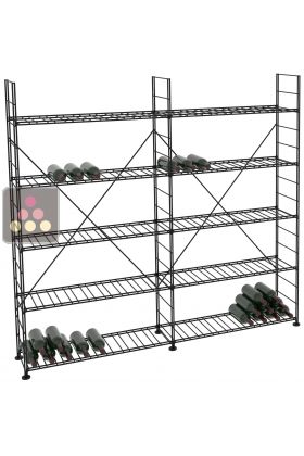 Rangements modulaires métalliques pour 476 bouteilles - H170cm