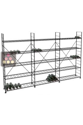 Rangements modulaires métalliques pour 714 bouteilles - H170cm