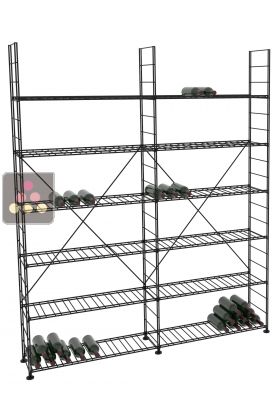 Rangements modulaires métalliques pour 612 bouteilles - H220cm