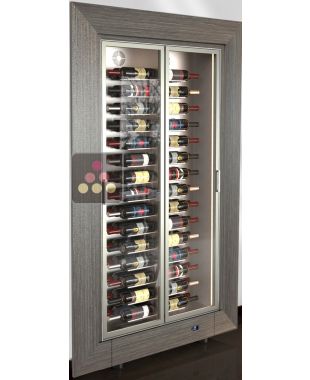 Vitrine à vin encastrable multi-températures - Usage pro - P36cm - Bouteilles horizontales CALICE DESIGN