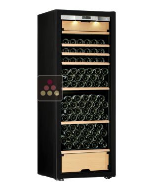 Cave à vin Multi-Usages de vieillissement et de service des vins rouges et des vins frais - 3 températures - Présentation stockage/coulissant - Porte Full Glass TRANSTHERM