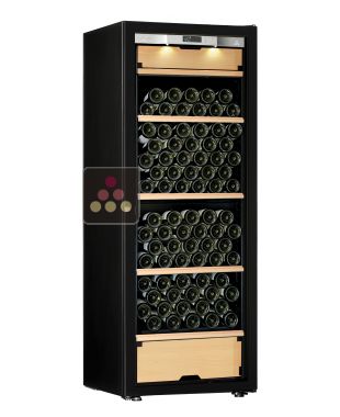 Cave à vin Multi-Usages de vieillissement et de service des vins rouges et des vins frais - 3 températures - Présentation stockage - Porte Full Glass TRANSTHERM