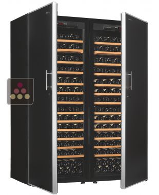 Combiné de 2 caves à vin Mono-Température de vieillissement et de conservation - Clayettes coulissantes ARTEVINO