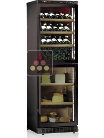 Combiné encastrable d'une cave à vin et d'une cave à fromage mono-température CALICE