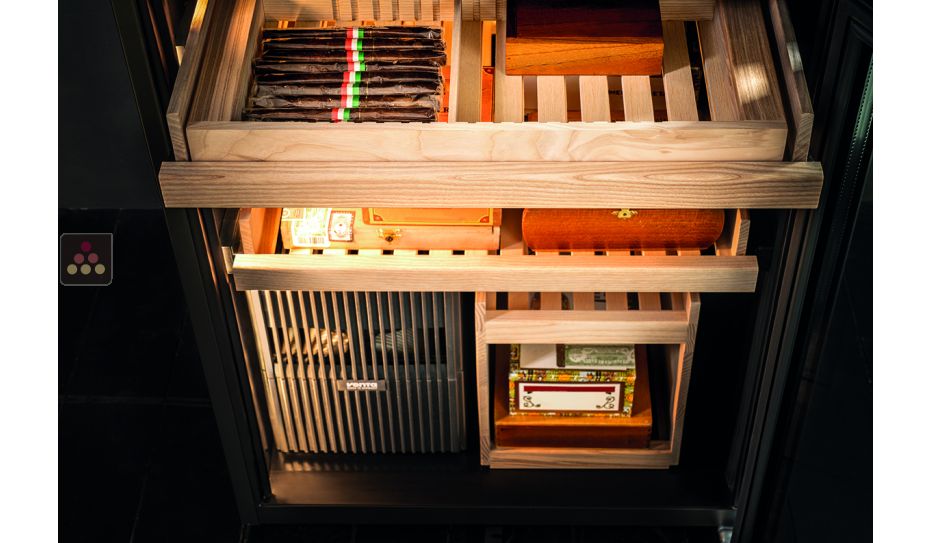 Cave à cigares avec régulation électronique de température et hygrométrie - Pose libre