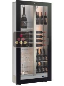 Cave à vin multi-usages de service ou de conservation encastrable - 56/64 bouteilles - Faible profondeur - Sans équipement - Sans cadre CALICE DESIGN
