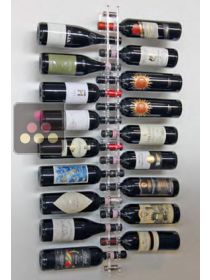 Porte-Bouteilles mural en plexiglas pour 36 bouteilles (LED optionnel) SOBRIO