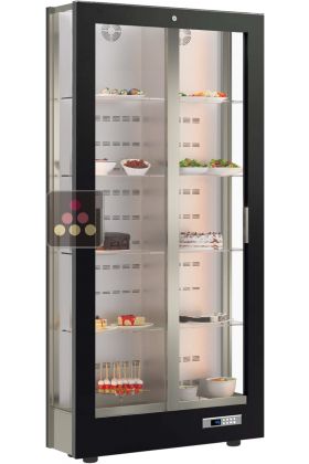 Vitrine réfrigérée de présentation pour snacks et desserts  - P36cm - 3 côtés vitrés