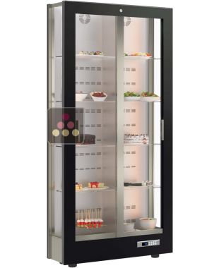 Vitrine réfrigérée de présentation pour snacks et desserts - P36cm - 3 côtés vitrés CALICE DESIGN