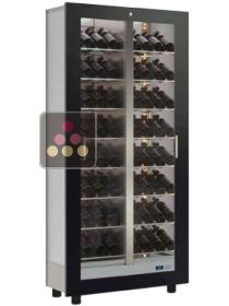 Vitrine à vin multi-usages de service ou de conservation encastrable - 112 bouteilles - Sans encadrement CALICE DESIGN