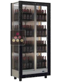 Vitrine à vin réfrigérée de conservation ou de service - 3 faces vitrées - Sans encadrement CALICE DESIGN