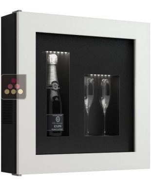 Cadre à Champagne réfrigéré silencieux pour 1 bouteille et 2 verres CALICE DESIGN