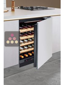 Cave à vin Mono-température de vieillissement ou de service encastrable sous plan à façade habillable CALICE