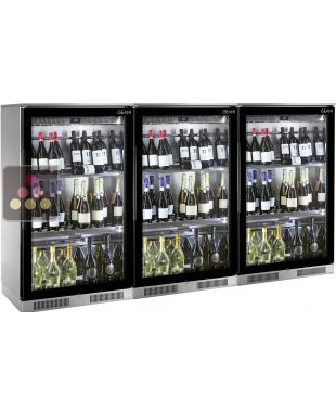 Combiné de 3 caves à vin de service mono ou multi-températures BRERA