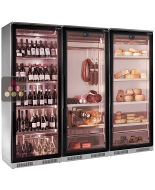 Combiné de 3 vitrines réfrigérées pour vins, charcuteries et fromages BRERA