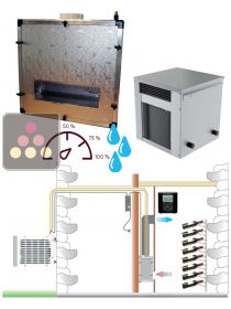 Climatiseur de cave 780W à évaporateur gainable, avec fonction chauffage et humidificateur - Gainage vertical FRIAX