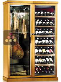 Combiné d'une cave à vin multi-températures et d'une cave à charcuterie mono-température CALICE
