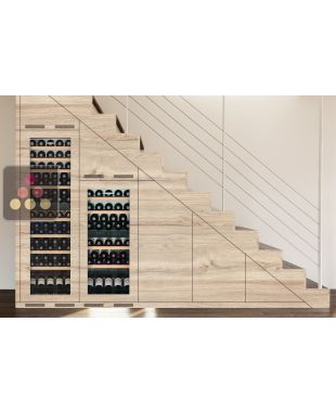 Combiné de 2 caves à vin multi-usages intégrables à façade habillable LIEBHERR