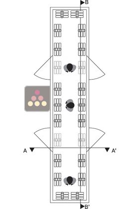 Projet spécial avec 24 colonnes porte-bouteilles sol/plafond en plexiglas  et éclairage leds :18 colonnes H3700mm et 4 colonnes H1700mm pour 4400 bouteilles