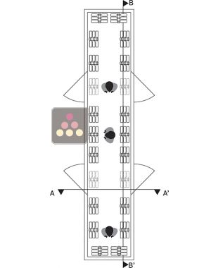 Projet spécial avec 24 colonnes porte-bouteilles sol/plafond en plexiglas et éclairage leds :18 colonnes H3700mm et 4 colonnes H1700mm pour 4400 bouteilles SOBRIO