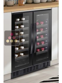 Cave à vin multi-usages 2 températures encastrable sous plan - Porte Full Glass DOMETIC